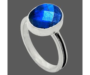 Blue Labradorite Checker Ring size-8 SDR241995 R-1056, 10x12 mm