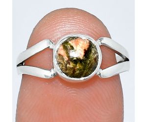 Unakite Ring size-6 SDR242049 R-1505, 7x7 mm