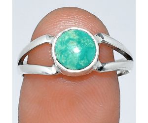 Natural Rare Turquoise Nevada Aztec Mt Ring size-8 SDR242064 R-1505, 7x7 mm