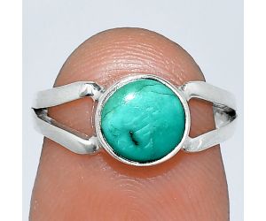 Natural Rare Turquoise Nevada Aztec Mt Ring size-5.5 SDR242070 R-1505, 7x7 mm