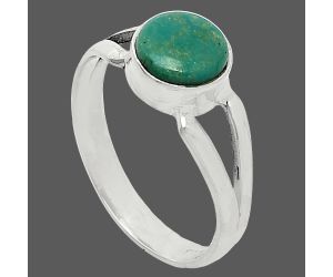 Natural Rare Turquoise Nevada Aztec Mt Ring size-7.5 SDR242072 R-1505, 7x7 mm