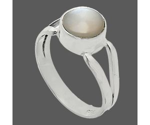 Srilankan Moonstone Ring size-5 SDR242110 R-1505, 7x7 mm