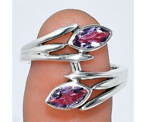 Amethyst Ring size-7.5 SDR242142 R-1023, 4x8 mm