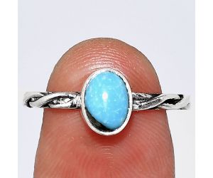 Natural Turquoise Morenci Mine Ring size-7 SDR242157 R-1213, 5x7 mm