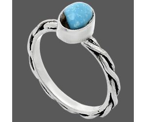 Natural Turquoise Morenci Mine Ring size-7 SDR242157 R-1213, 5x7 mm