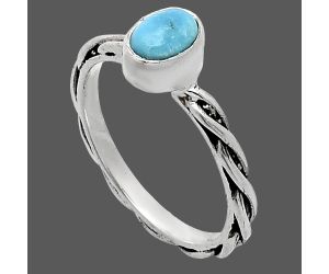 Natural Rare Turquoise Nevada Aztec Mt Ring size-8 SDR242173 R-1213, 5x7 mm