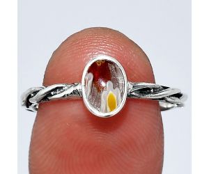 Millefiori Murano Glass Ring size-8 SDR242178 R-1213, 5x7 mm