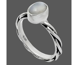 Srilankan Moonstone Ring size-5 SDR242180 R-1213, 5x7 mm