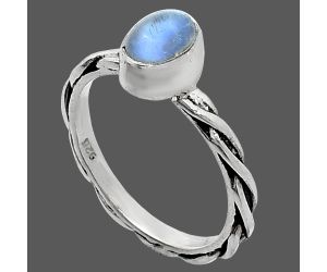 Rainbow Moonstone Ring size-7 SDR242182 R-1213, 5x7 mm