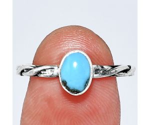 Natural Turquoise Morenci Mine Ring size-7 SDR242194 R-1213, 5x7 mm