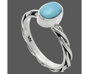 Sleeping Beauty Turquoise Ring size-6 SDR242204 R-1213, 5x7 mm