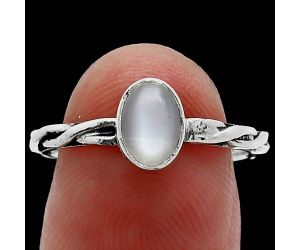 Srilankan Moonstone Ring size-7 SDR242208 R-1213, 5x7 mm