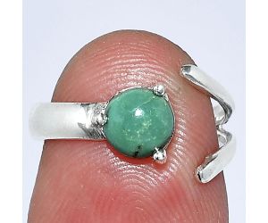 Adjustable - Natural Rare Turquoise Nevada Aztec Mt Ring size-5 SDR242228 R-1176, 6x6 mm