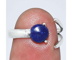 Adjustable - Lapis Lazuli Ring size-6.5 SDR242249 R-1176, 6x6 mm