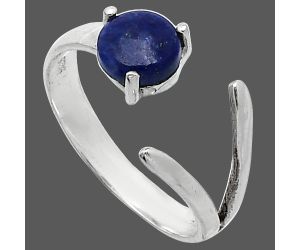 Adjustable - Lapis Lazuli Ring size-6.5 SDR242249 R-1176, 6x6 mm