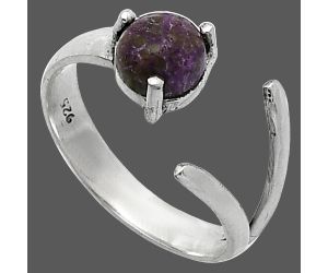 Adjustable - Purpurite Ring size-5 SDR242257 R-1176, 6x6 mm