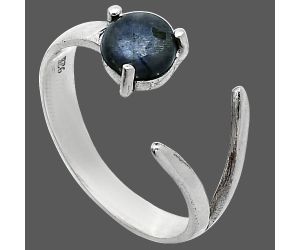 Adjustable - Blue Fire Labradorite Ring size-7 SDR242263 R-1176, 6x6 mm