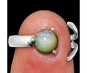 Adjustable - Ethiopian Opal Ring size-6.5 SDR242267 R-1176, 6x6 mm