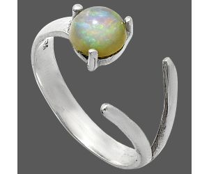 Adjustable - Ethiopian Opal Ring size-6.5 SDR242267 R-1176, 6x6 mm