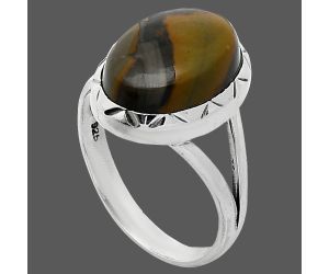 Bamboo Jasper Ring size-9 SDR242290 R-1074, 11x15 mm