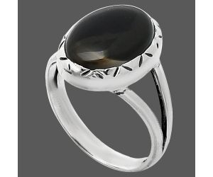 Black Onyx Ring size-7.5 SDR242296 R-1074, 10x14 mm