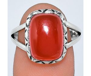 Carnelian Ring size-8.5 SDR242299 R-1074, 10x13 mm