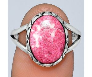 Pink Thulite Ring size-8 SDR242312 R-1074, 10x14 mm