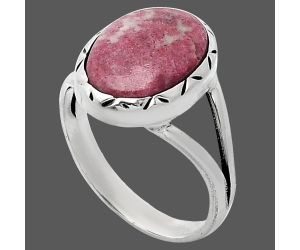 Pink Thulite Ring size-8 SDR242312 R-1074, 10x14 mm