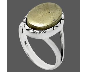 Apache Gold Healer's Gold Ring size-8 SDR242317 R-1074, 10x14 mm
