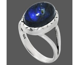 Blue Fire Labradorite Ring size-8.5 SDR242326 R-1074, 10x14 mm