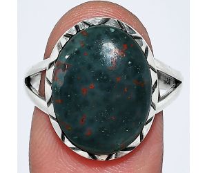 Blood Stone Ring size-9 SDR242350 R-1074, 12x16 mm