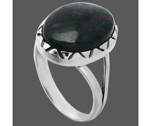 Blood Stone Ring size-9 SDR242350 R-1074, 12x16 mm