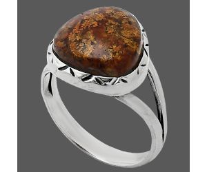 Red Moss Agate Ring size-8 SDR242357 R-1074, 13x13 mm