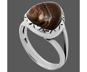 Outback Jasper Ring size-7.5 SDR242360 R-1074, 11x11 mm