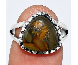 Bamboo Jasper Ring size-7 SDR242361 R-1074, 11x11 mm