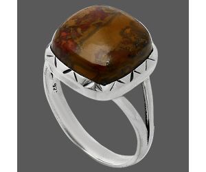 Rare Cady Mountain Agate Ring size-9 SDR242363 R-1074, 13x13 mm