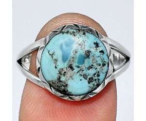 Natural Turquoise Morenci Mine Ring size-9 SDR242380 R-1074, 12x12 mm