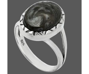 Mexican Cabbing Fossil Ring size-7 SDR242385 R-1074, 10x14 mm