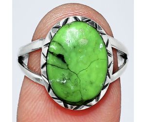 Green Matrix Turquoise Ring size-7 SDR242392 R-1074, 10x14 mm