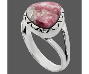 Pink Thulite Ring size-7.5 SDR242402 R-1074, 11x11 mm