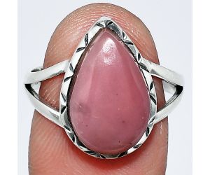 Guava Quartz Ring size-8.5 SDR242404 R-1074, 10x16 mm