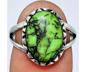 Green Matrix Turquoise Ring size-7 SDR242407 R-1074, 10x14 mm