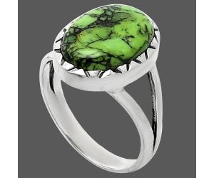 Green Matrix Turquoise Ring size-7 SDR242407 R-1074, 10x14 mm