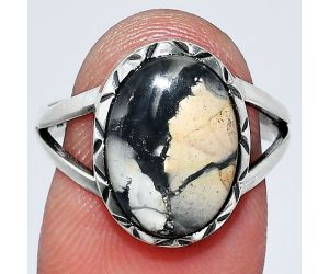 Maligano Jasper Ring size-8 SDR242411 R-1074, 10x14 mm