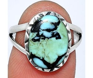 Lucky Charm Tibetan Turquoise Ring size-7 SDR242423 R-1074, 10x14 mm