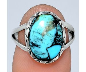 Lucky Charm Tibetan Turquoise Ring size-7 SDR242456 R-1074, 10x14 mm