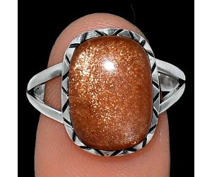 Sunstone Ring size-9 SDR242464 R-1074, 11x15 mm