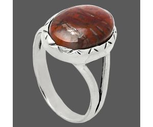 Red Moss Agate Ring size-8.5 SDR242477 R-1074, 10x14 mm