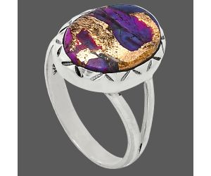 Copper Purple Turquoise Ring size-9 SDR242478 R-1074, 11x15 mm