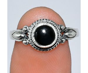 Black Onyx Ring size-8 SDR242502 R-1345, 6x6 mm